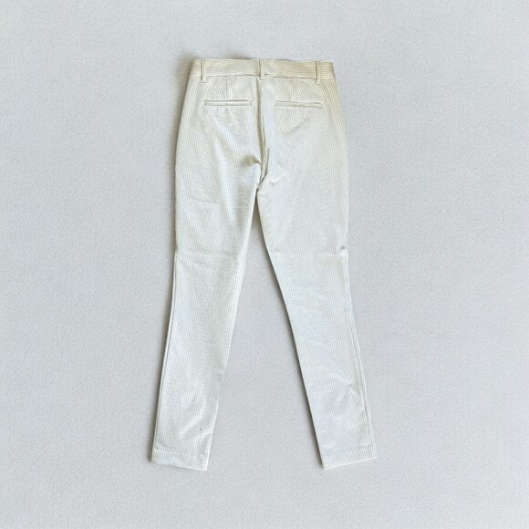 Gap Womens Signature Skinny Ankle Pants 4 Tall Off-White Pinstripe Work Office - Picture 2 of 9